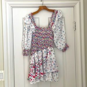 Puff Sleeve Dress with floral print